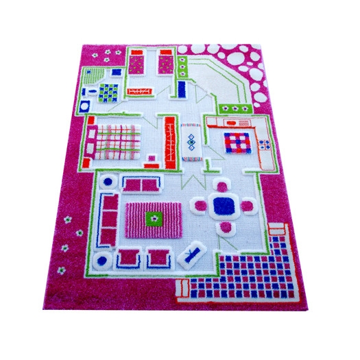 IVI Carpet - 3D Playhouse Pink Play Rug - Image 0