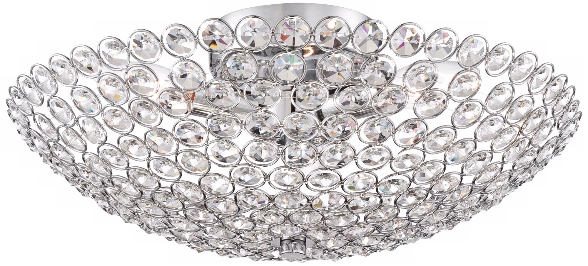 Possini Euro Design Geneva 16" Wide Crystal Ceiling Light - Image 0