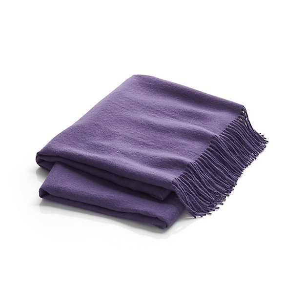 Lima Alpaca Wisteria Purple Throw Blanket - Image 0