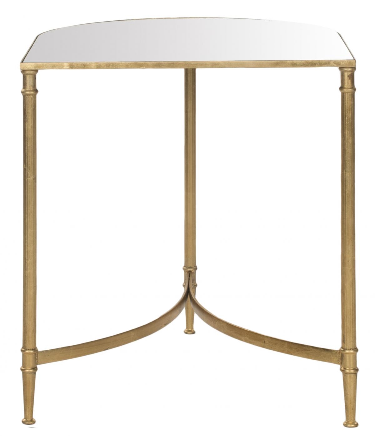 Nevin Mirror Top Accent Table - Gold - Arlo Home - Image 0