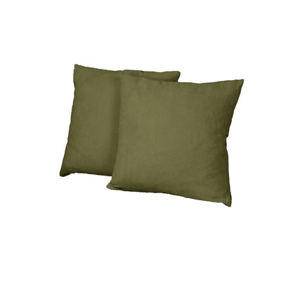 Throw Pillow - Olive Green - 18" H x 18" W - Polyester/Polyfill - Image 0