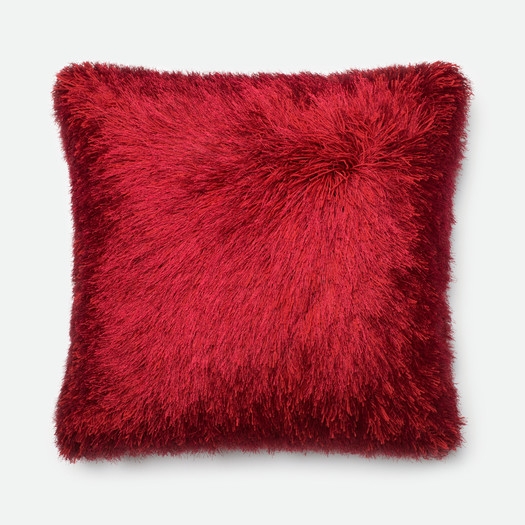 Throw Pillow, Red - 22" Sq. - Insert Included - Image 0