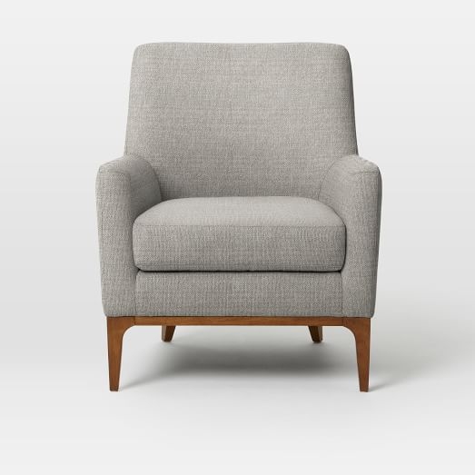 Sloan Upholstered Chair - Linen Weave, Platinum - Image 0