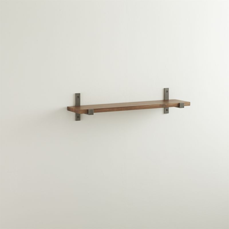 Styles Wood Shelf with Iron Brackets - Image 0