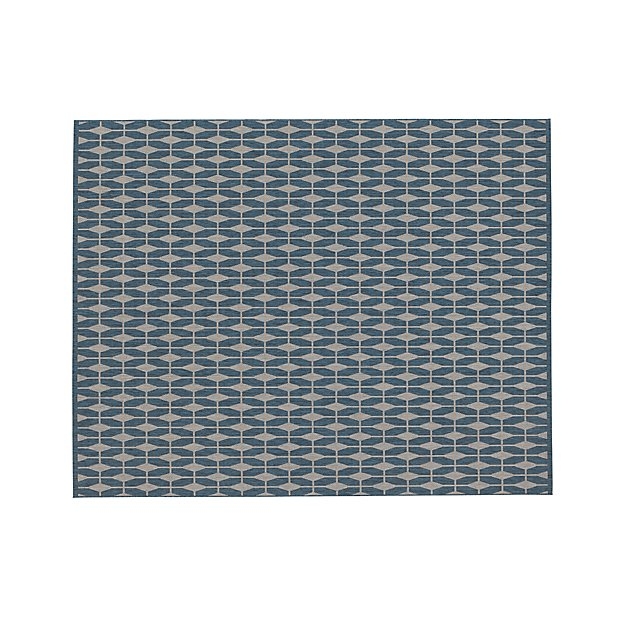 Aldo Blue Indoor-Outdoor 8'x10' Rug - Image 0