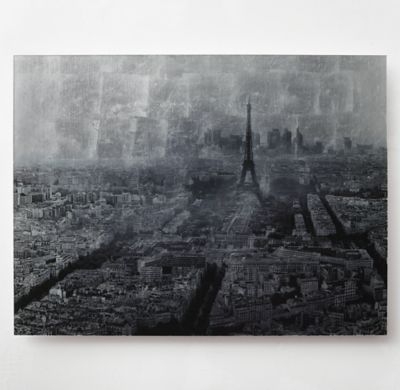 SILVER SKYLINE PHOTOGRAPHY - PARIS (LARGE) -UNFRAMED - Image 0