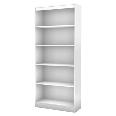 Axess 5 Shelf 71" Standard Bookcase - Pure White - Image 0