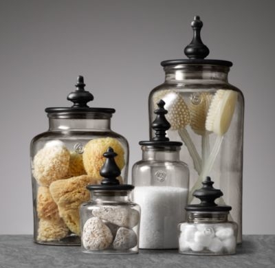 TURNED FINIAL GLASS JAR COLLECTION-Small - Image 0
