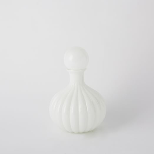 Mid-Century Glass Vases - Flared Vase - Wide Small (White) - Image 0