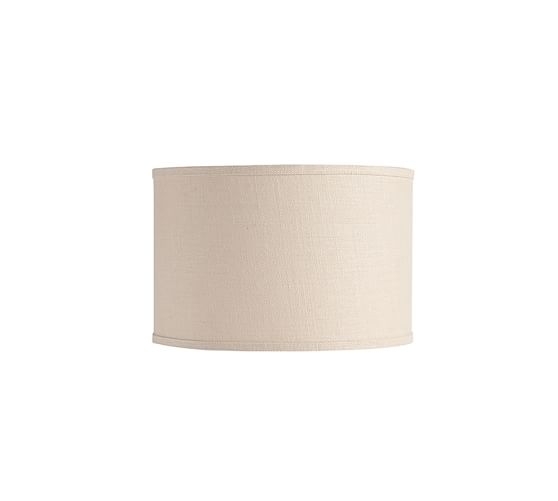 Straight Sided Burlap Drum Lamp Shade - Bleached/Small - Image 0