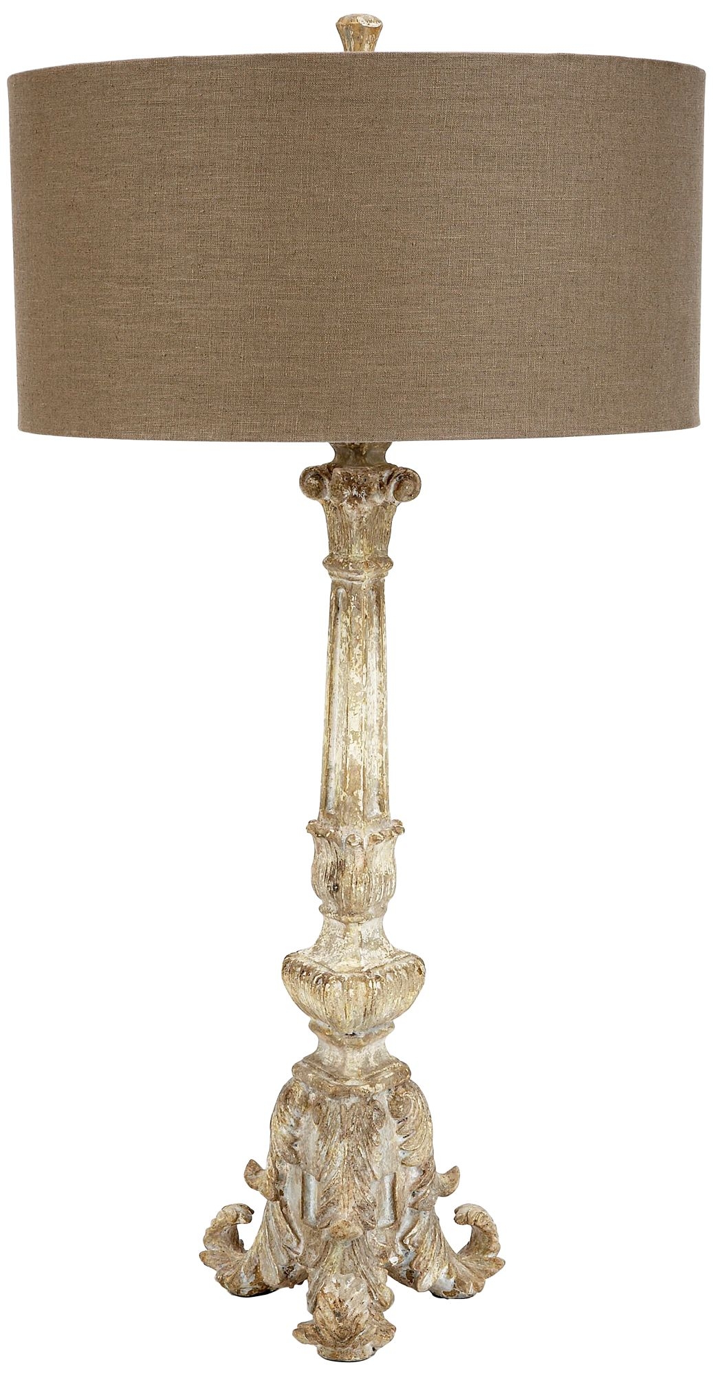 Henrietta Old Stone Candlestick Table Lamp - Image 0
