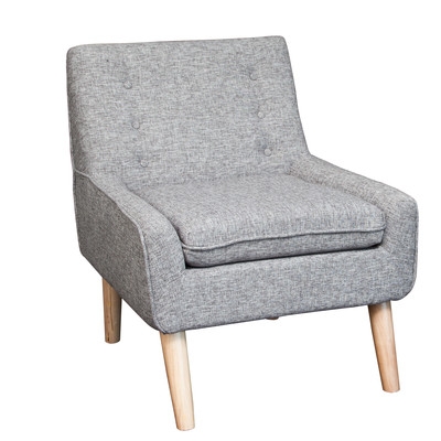 Reese Tufted Fabric Retro Side Chair - Grey - Image 0