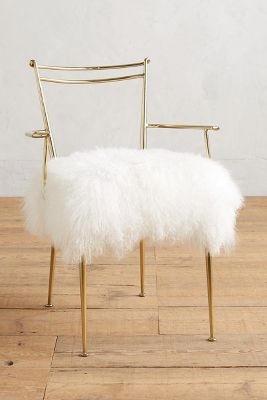 Shag Puff Dressing Chair - Image 0