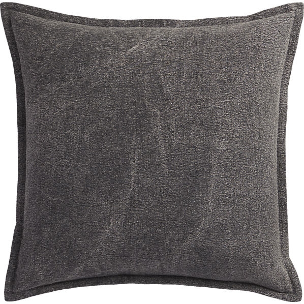Eclipse charcoal 20" pillow with feather insert - Image 0