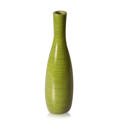 Decorative Wood Slim Neck Design Vase - Image 0