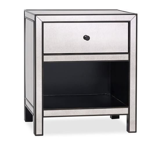MARNIE MIRRORED BEDSIDE TABLE - Image 0