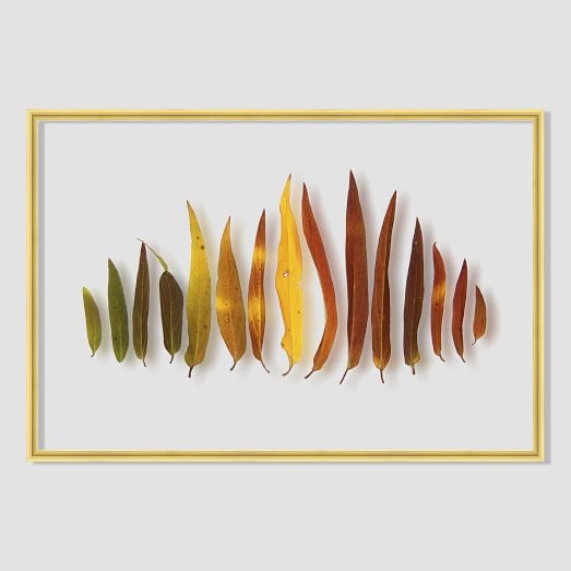 Still Acrylic Wall Art - Willow Leaves - 24x16 - Framed - Image 0
