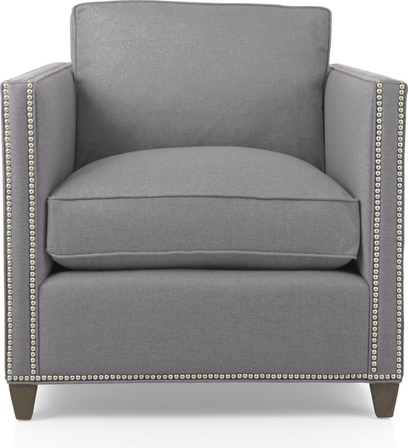Dryden Chair with Nailheads - Fog - Image 0