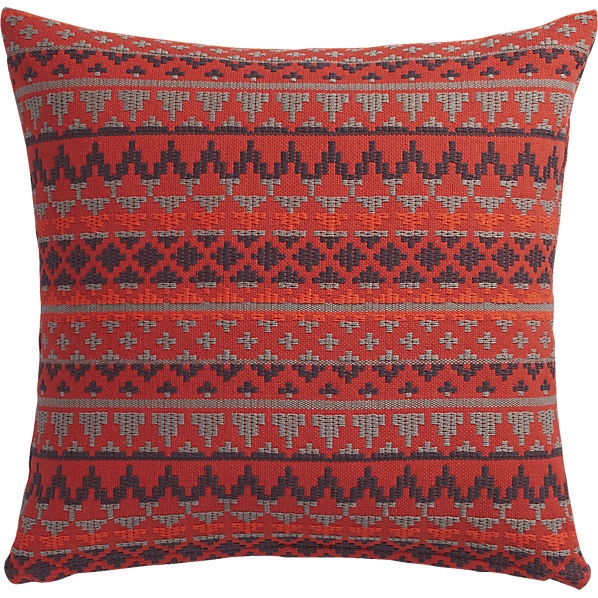 aspen  pillow - 20" x 20",  Red with feather insert - Image 0