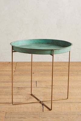 Kapona Tray Table-Green Motif - Image 0