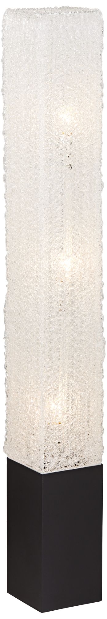 Textured Clear Acrylic Rectangular Floor Lamp - Image 0