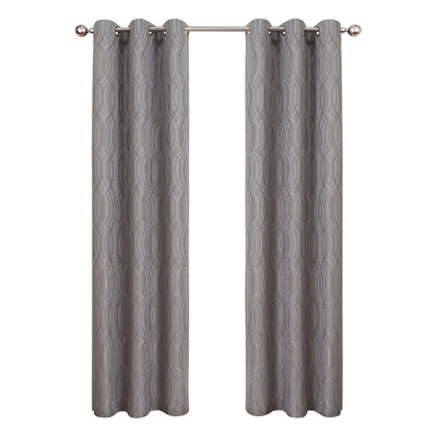 Tremont Single Curtain Panel - Grey - 95x42 - Image 0