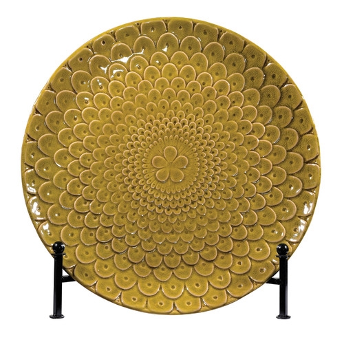 Charger Plate with Stand in Chartreuse Glaze - Image 0