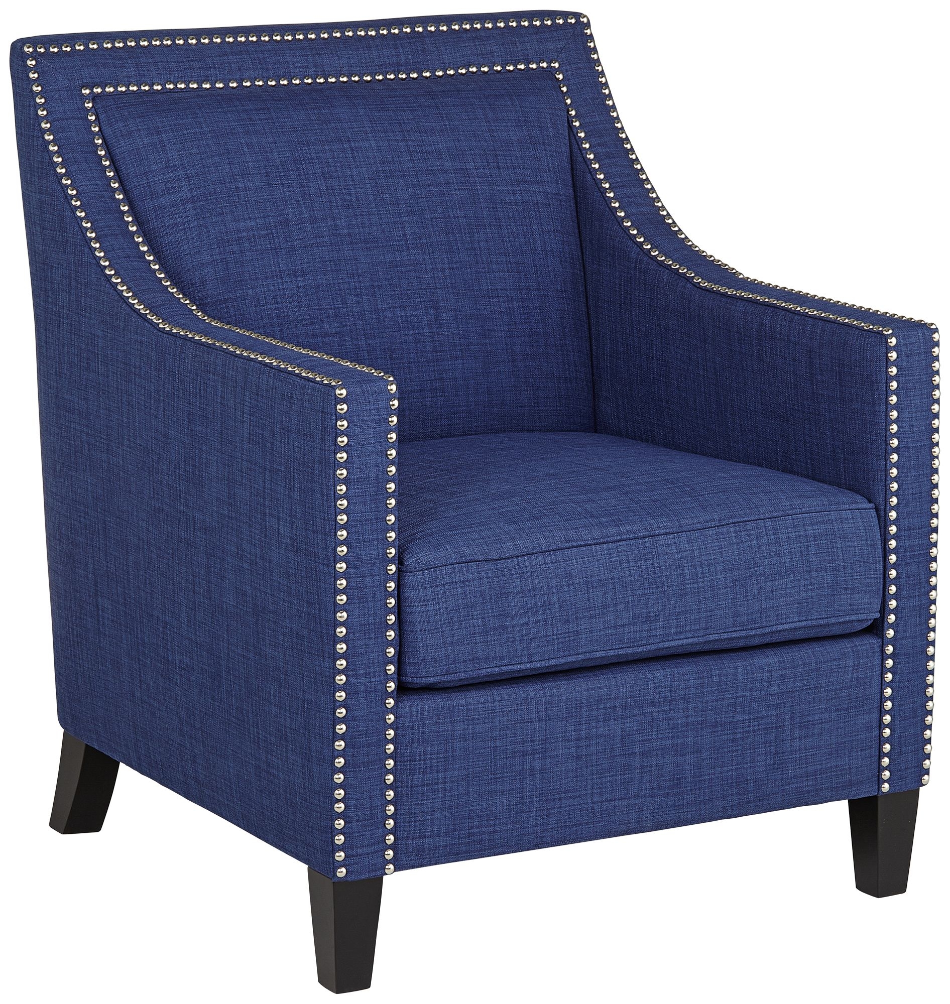 Flynn Navy Blue Upholstered Armchair - Image 0