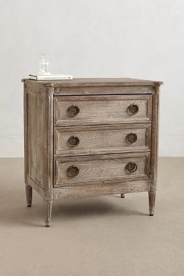 Washed Wood Nightstand - Natural - Image 0