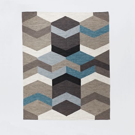 Geo Wool Kilim rug - 8'x10' - Image 0
