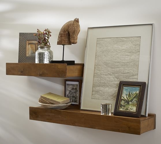 Rustic Wood Shelf, 4', Vintage Spruce stain - Image 0