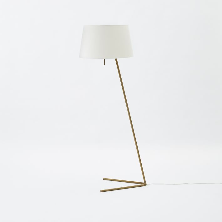 Petite Shade Floor Lamp - Antique Brass - Image 0