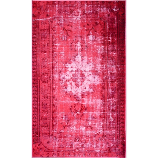 Hawkesbury Overdyed Style Harper Pink Floral Area Rug - Image 0