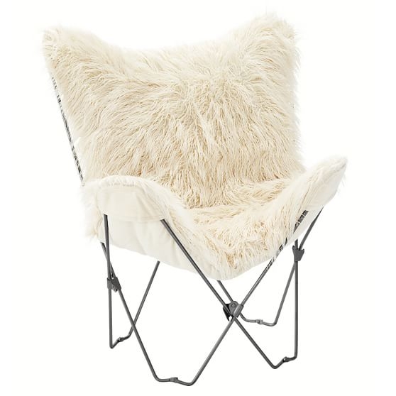 Furlicious Faux Fur Butterfly Chair Slipcover + Base - Image 0