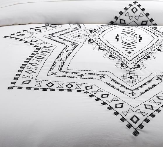 Ricki Embroidered Duvet Cover - King - Image 0