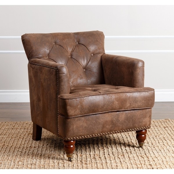 ABBYSON LIVING Tafton Antique Brown Fabric Club Chair - Image 0
