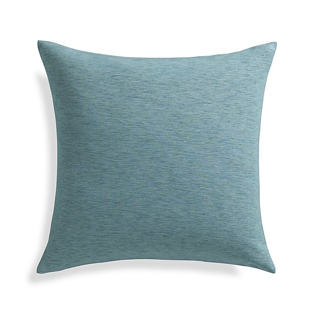Linden Ocean Blue 18" Pillow with Down-Alternative Insert - Image 0
