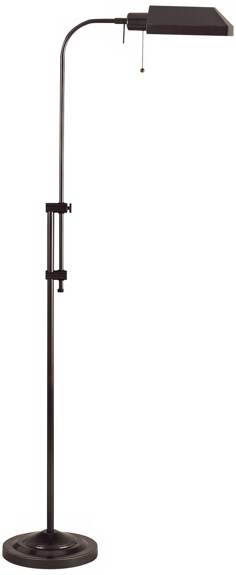 Dark Bronze Adjustable Pole Pharmacy Metal Floor Lamp - Image 0