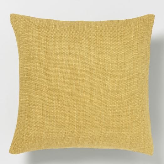 Silk Hand-Loomed Pillow Cover - Horseradish- 20"sq - Insert sold separately - Image 0
