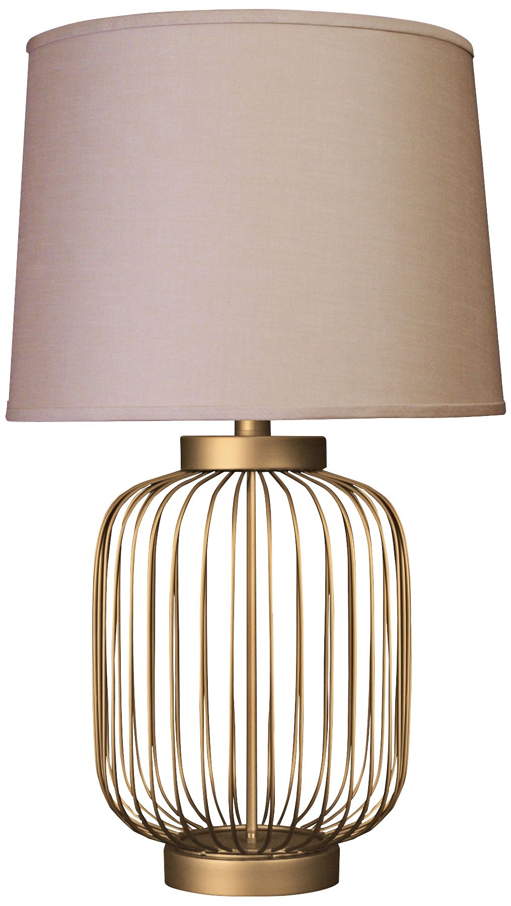 Idalia Dull Gold Small Wire Cage Accent Table Lamp - Image 0