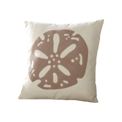 Sand Dollar Ocean Pillow Cover, 18''Sq/insert not included - Image 0