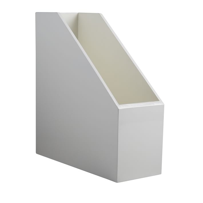 Lacquer Office Accessories - White - Magazine Butler - Image 0
