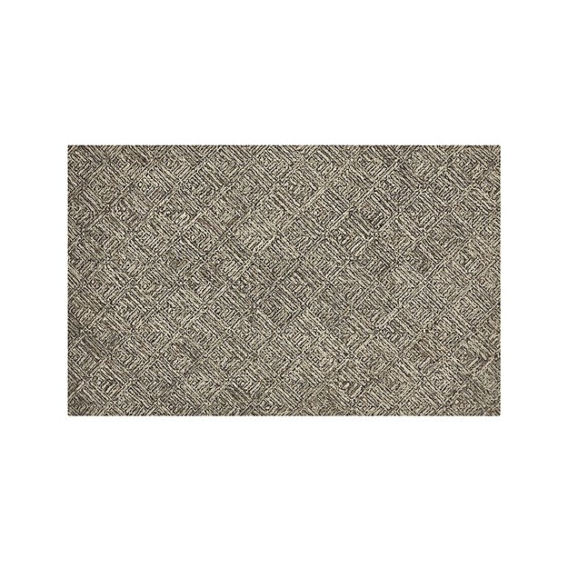 Curtis Flint Grey Wool-Blend 5'x8' Rug - Image 0