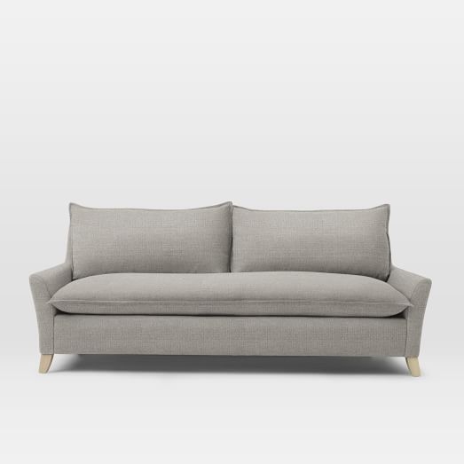 91.5" Bliss Down-Filled Sofa - Shadow Weave, Platinum - Image 0