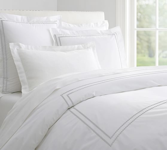 Pearl Embroidered 280-Thread-Count Duvet Cover - Image 0
