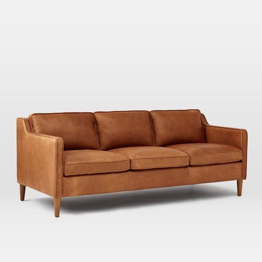 81" Hamilton Leather Sofa - Sienna - Image 0