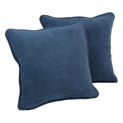 Microsuede Throw Pillow - 18" H x 18" - Set of 2 - Image 0