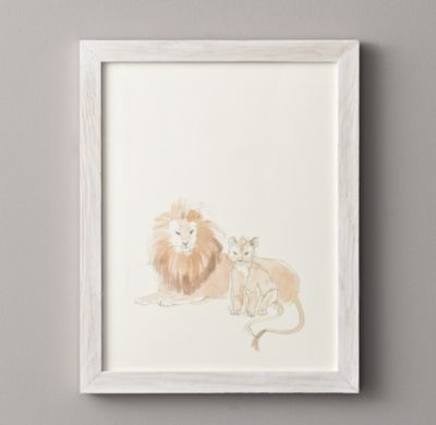 Watercolor animal illustrations - Lion - Image 0