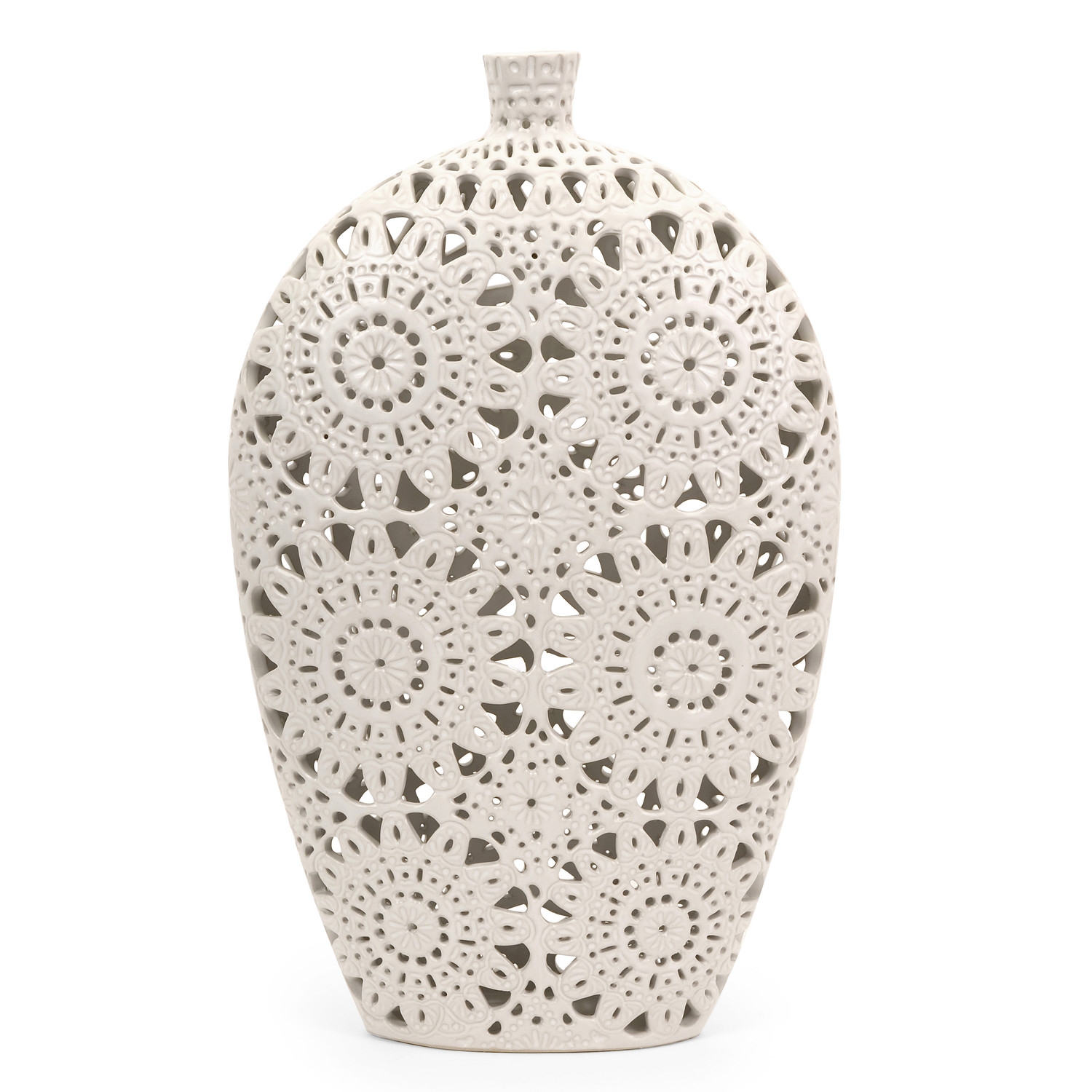 Lacey Floral Pierced Vase - Image 0