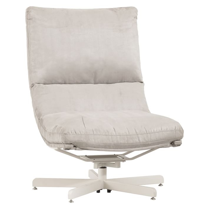 Suede Maverick Swivel Lounge Chair - Image 0